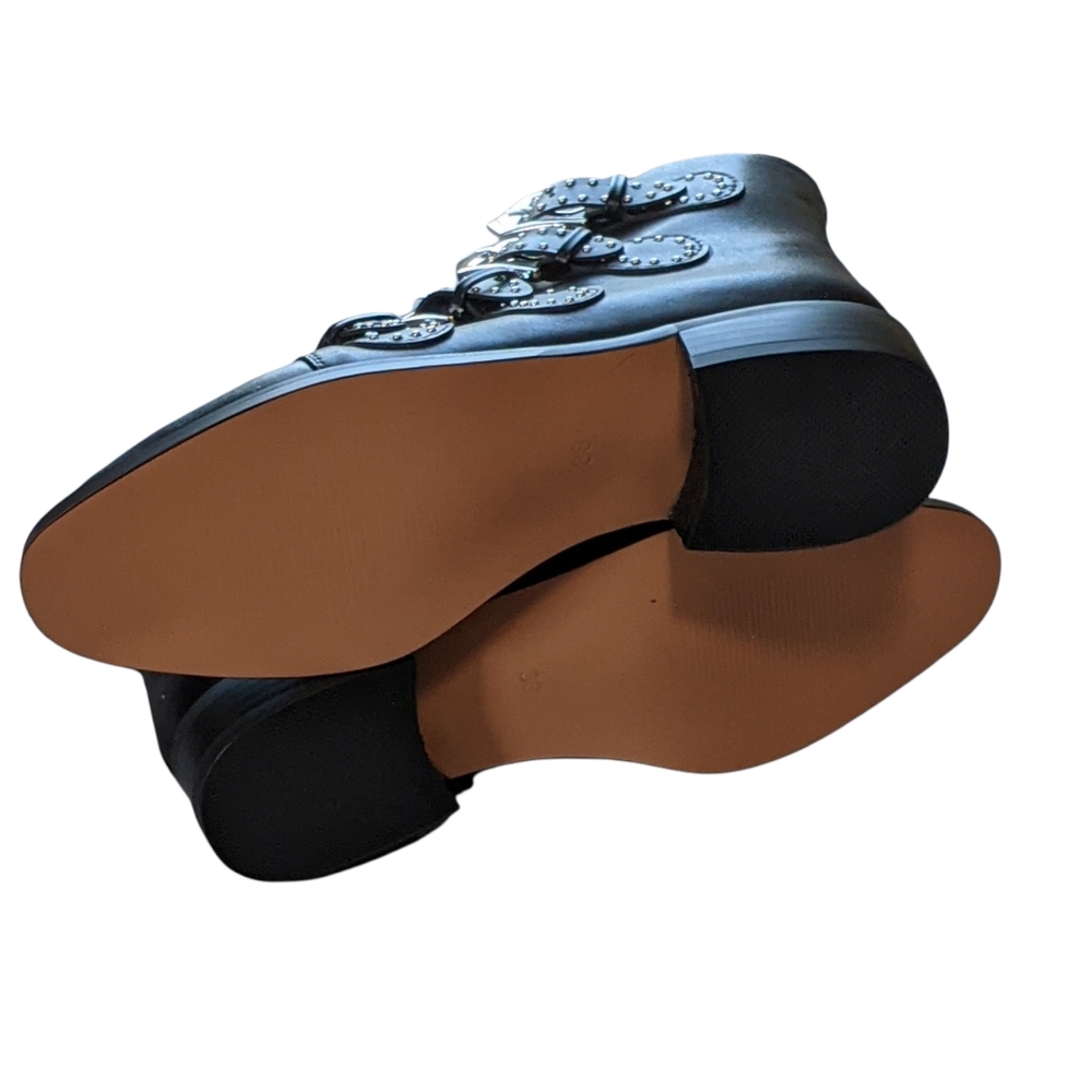 Studded Black Ankle Boots - Picture 4 of 12